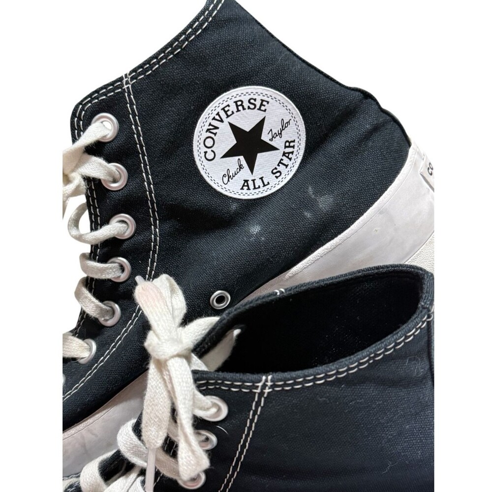 Converse Chuck Taylor All Star Lugged Hi Top Sneakers Black Con Shoes Women's 10 - Picture 7 of 8